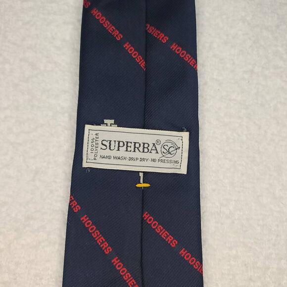 Vintage Superba University of Indiana Hoosiers blue white logo tie - Picture 2 of 5